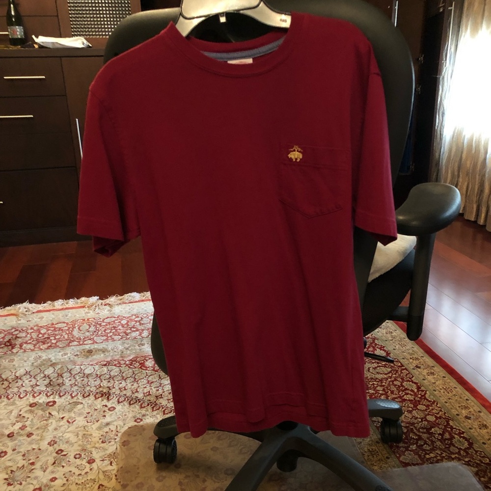 Red Brooks Brothers Pocket T-Shirt (S)